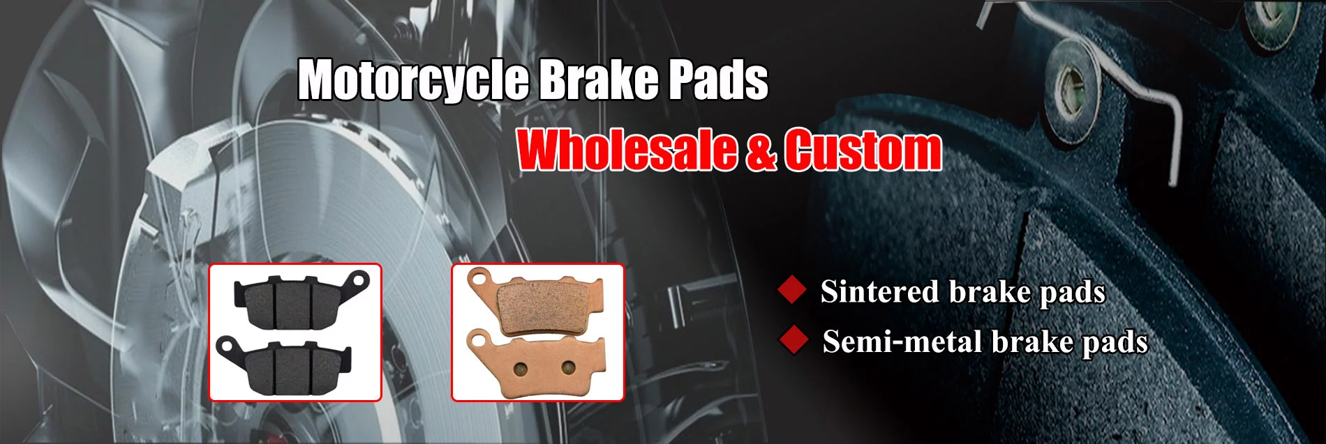 Custom motorcycle FA261/2 sintered brake pads for Honda GL1800